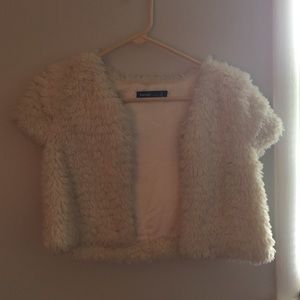A white fur coat